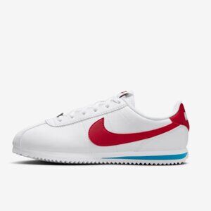 NWOT NIKE Cortez Sneakers White Blue Red Size 7 Youth